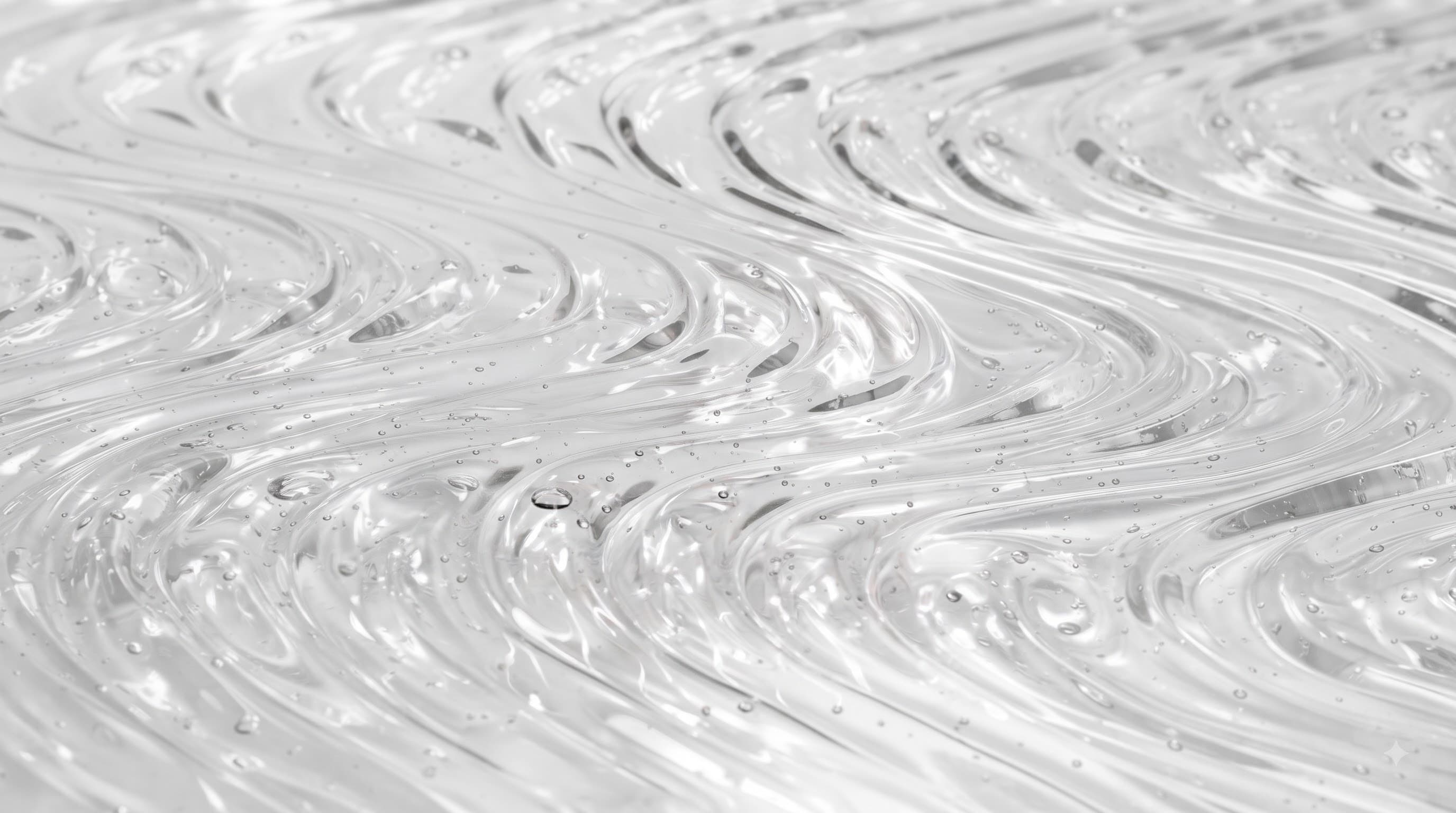 Aura sunscreen gel texture, macro close-up