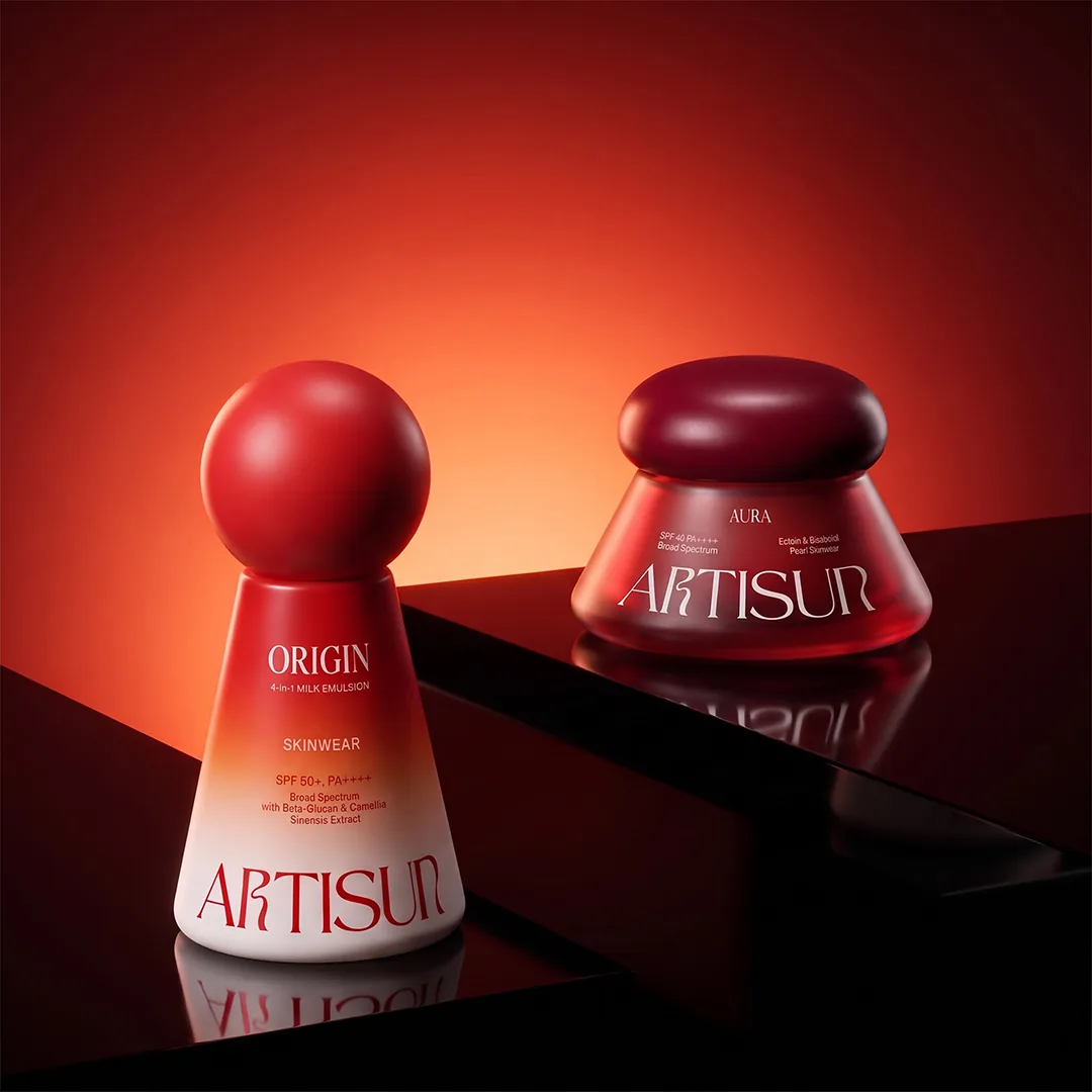 Origin and Aura, the two Artisun sunscreens.