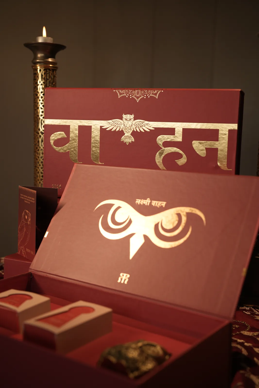 The Vahana box, closed and open.